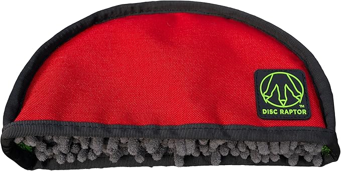 The Original Disc Golf Cleaning Tool with Microfiber & Turf | Flying Disc Golf Towel Accessories & Equipment | Patented Design (Ruby-Gray)