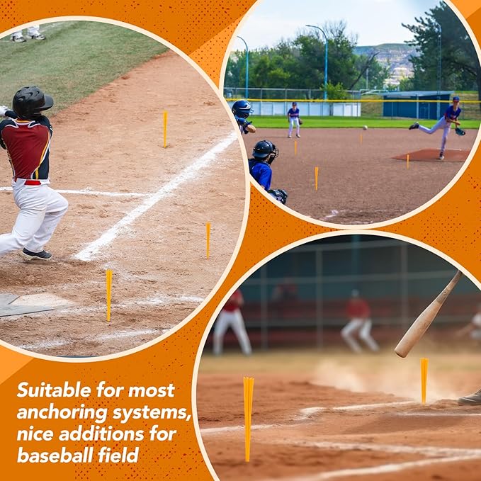 Shappy 24 Pieces Base Plugs with Tassels Heavy Duty Rubber Baseball Anchor Plug for Baseball Field Drill Softball Accessories