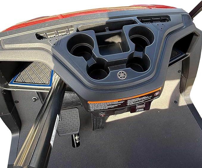 Xtreme MATS Dash Mat Compatible with Yamaha Drive2 Golf Carts - Double Diamond Rubber Liner for Golf Cart Cubbys and Dashes - Fits YAM DR2 Only - Golf Cart Accessory - Green Trim