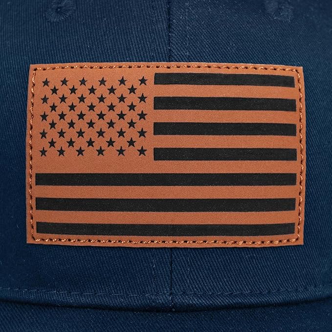American Flag Trucker Hat - Snapback Hats for Men Women Baseball Cap - Breathable Mesh & Adjustable Fit for Casual Wear