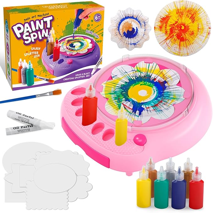Paint Spin Art Machine Kit for Kids, Arts & Crafts Painting Spinner Toys Kits by Unknown