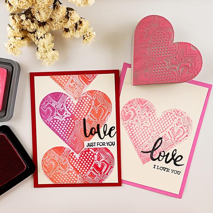 BAOFALI 15 Pcs Large Stamping Foam Grey Moldable Heart Foam Stamps Plastic Dry - Image 8