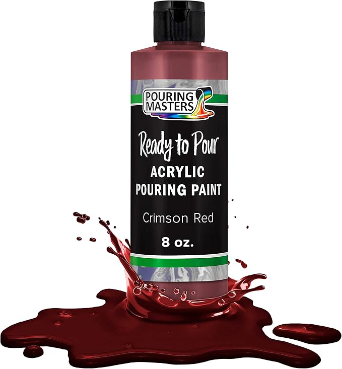 POURING MASTERS Crimson Red Acrylic Ready to Pour Pouring Paint by Pouring+Masters