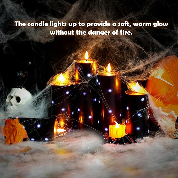 Flickering Flameless Candles, Battery Operated Real Wax LED Pillar Candles - Image 2