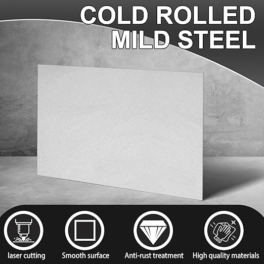 Zonon 4 Pcs 20 Gauge Steel Sheet Metal Cold Roll Steel Sheet 12" x 6" x 0.032" - Image 4