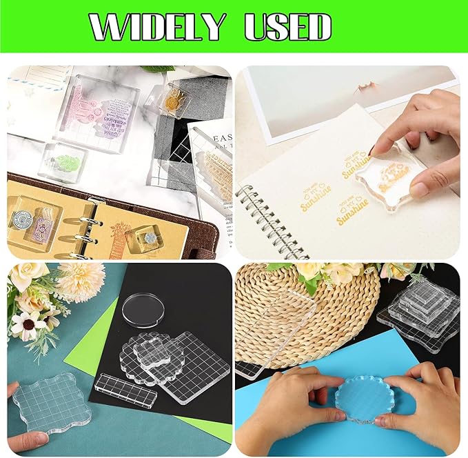 Clear Acrylic Stamp Blocks, 5.12" * 6.3" Acrylic Stamping Block Tool Clear Stamp - Image 5