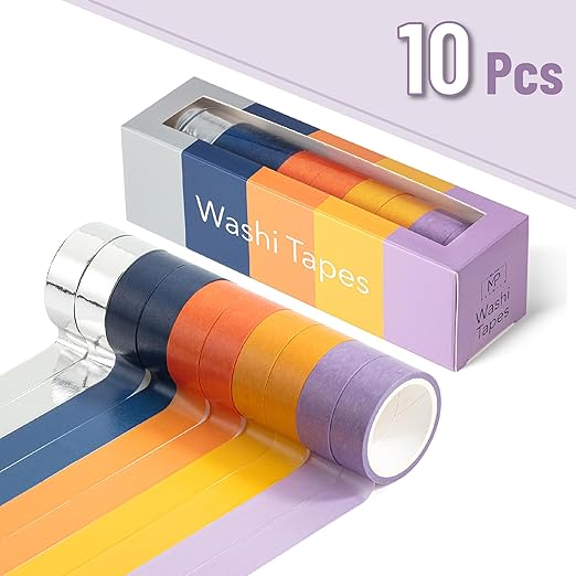 Mr. Pen- Washi Tape Set, 10 Rolls, Autumnal Reverie, Decorative Tape, Washi - Image 2