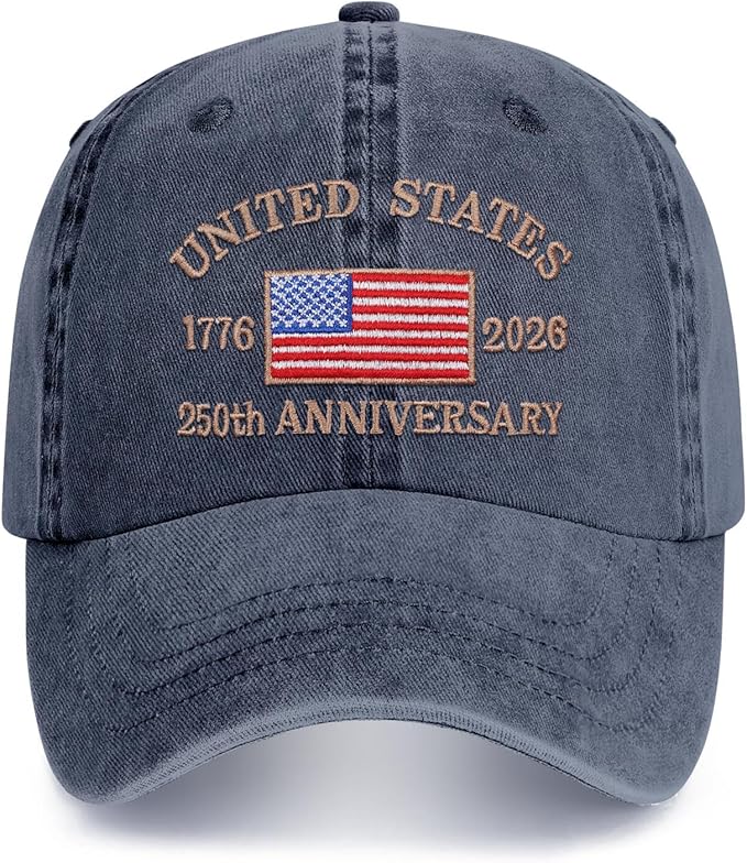 250 Anniversary USA Hat Baseball Cap for Men Women Embroidered