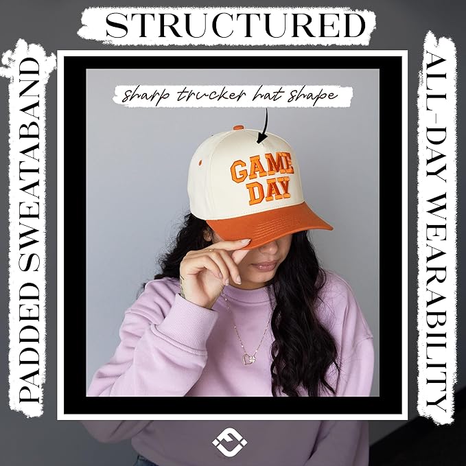 Funky Junque Trucker Hat Women Men 2-Tone Baseball Cap – Vintage Western Style Embroidered Snapback, Premium Cotton Blend