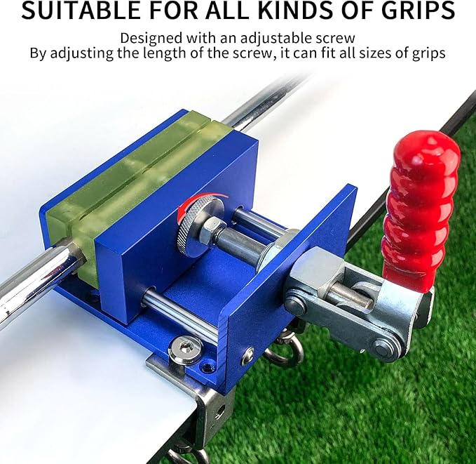 Crestgolf Golf Repair Kit Drill-Free & Drill Installation for Regripping Golf Clubs, Inlcudes 13PCS Grip Tapes, Hook Knife, Solvent, Grip Tape Remover and Aluminum Vise Clamp for Home or Workshop