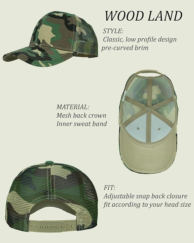 Gelante Mesh Trucker Hat Baseball Cap Structured Front Panel Wholesale LOT 12 Pack