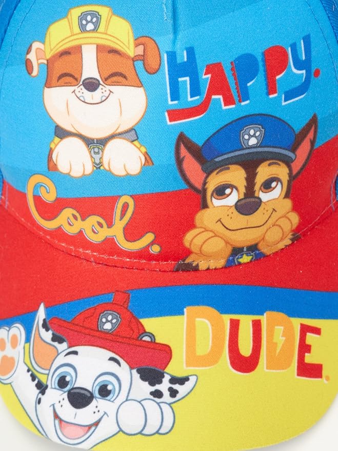 Nickelodeon Boys' Paw Patrol Baseball Cap - 2 Pack Chase, Marshall, Rubble Curved Brim Strap Back Hat (2T-7)