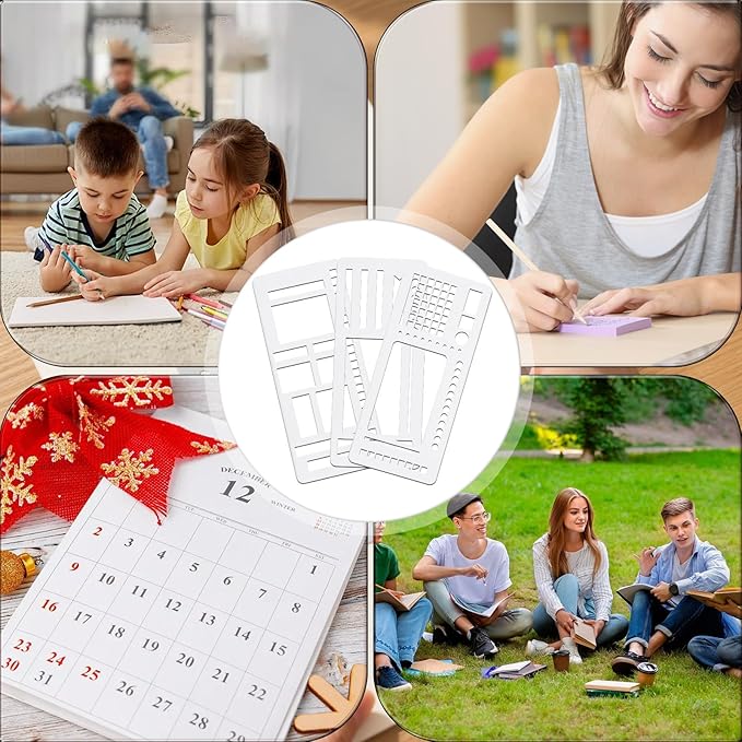 Handmade Flexible Record Template, Planner Stencil Set - Image 5