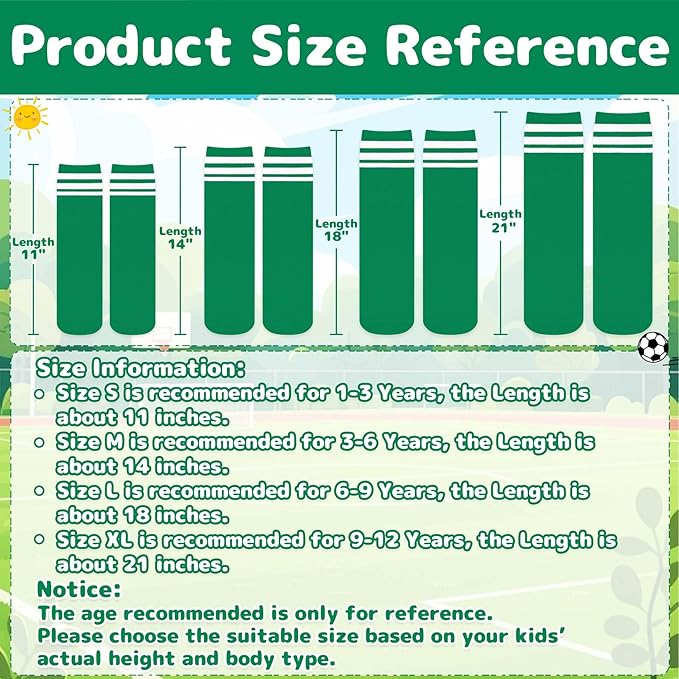 Olreco Toddler Soccer Socks Kids Baseball Socks Youth Softball Sock for Girls Boys Football Sock Boys Athletic Accessories