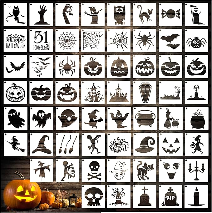 Small Stencils for Painting on Wood Reusable, 3 Inch Reusable Stencil for Craft by Hosomono