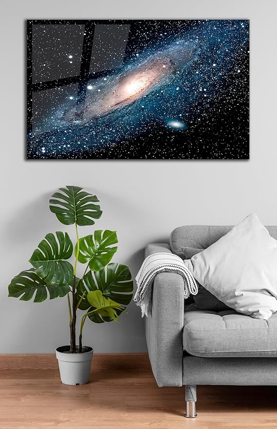 SpiritualHands Andromeda Space Galaxy Glass Wall Art Painting - Image 5