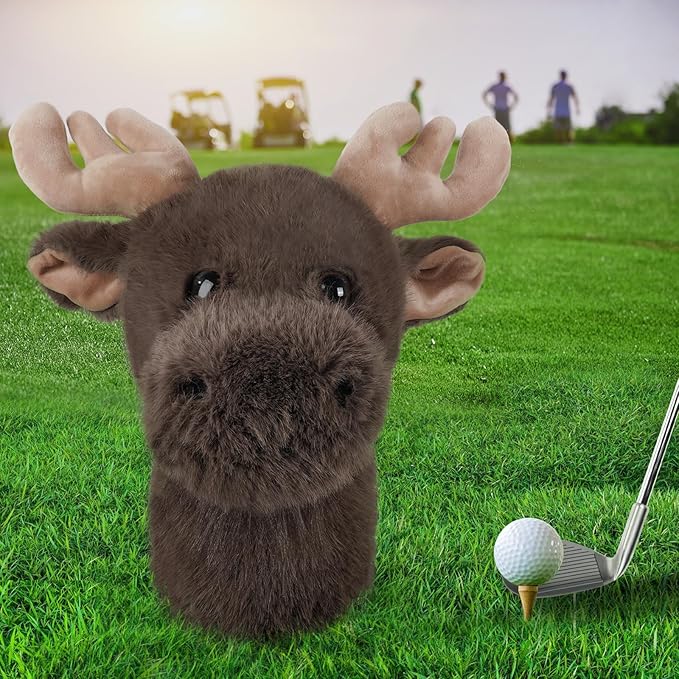 mytag Funny Golf Club Head Covers, Animal Plush Driver Headcover, Golf Headcover Fits Standard 460cc Driver Head