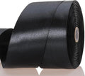 2 Inch Black Solid Satin Ribbon, 50 Yards Craft Fabric Ribbon by YASEO