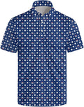 Golf Polo Shirts for Men Funny Print Short Sleeve Golf Shirts Performance Golf Polos