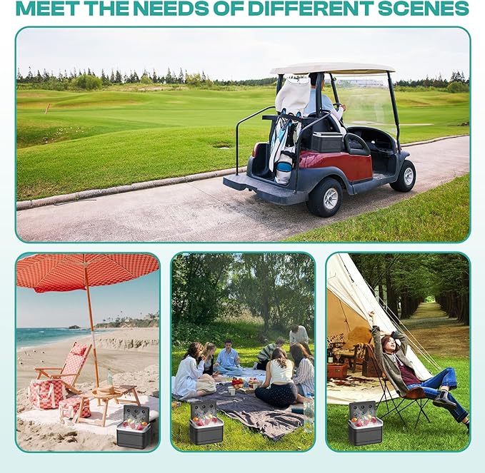 DRIVE UP Club Car Precedent Cooler, Club Car Cooler with Mounting Bracket Kit Caddy for Club Car Precedent and Club Car Tempo and Onward OEM 102588101 103886801