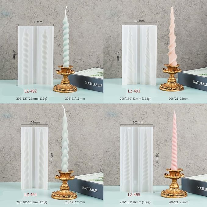 8-Piece Spiral Candle Molds - Image 4