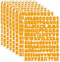 Letter Stickers, 1/2 inch 10 Sheets Orange Alphabet Sticker, Self Adhesive by Starboling