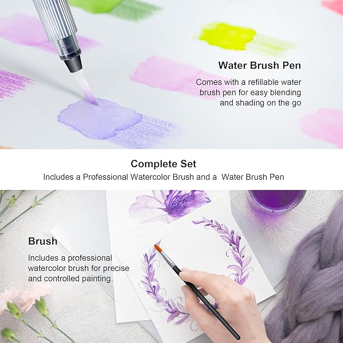 KALOUR Watercolor Pencils, 50 Colors, Blendable Wet or Dry - Image 5