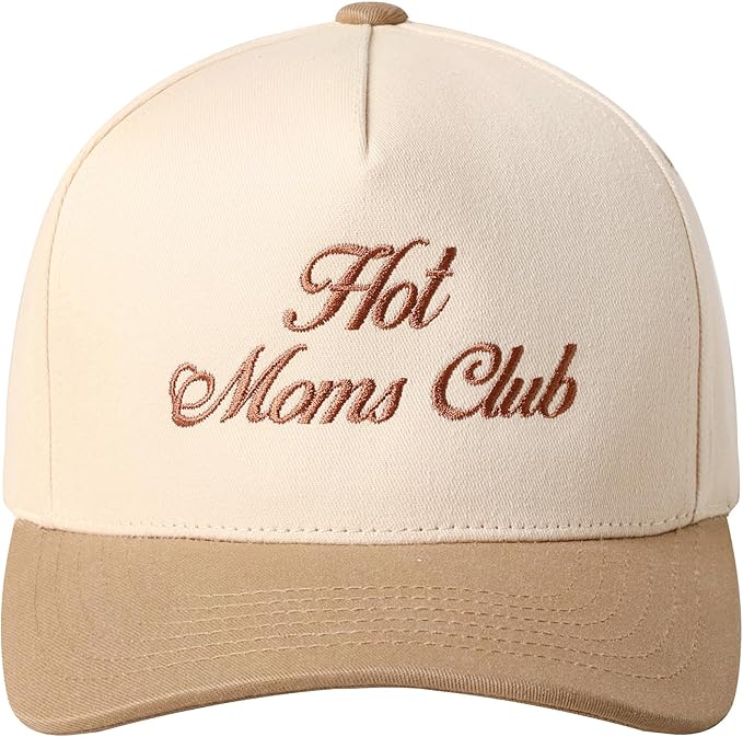 MIRMARU Two-Tone Vintage Canvas Trucker Hats for Men & Women, Adjustable Size Baseball Caps with Trendy Embroidered Design