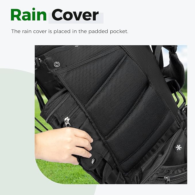 Findway 14 Way Golf Stand Bag, Lightweight Golf Bag with Stand for Men Women, Golf Club Carry Bag with Dual Strap, Rain Cover, Multiple Pockets, Golf Ball Holder