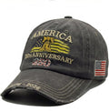 USA 250th Anniversary Hat, Adjustable 250th Anniversary Printed Patriotic Baseball Caps, Tribute Retro Washed Hat