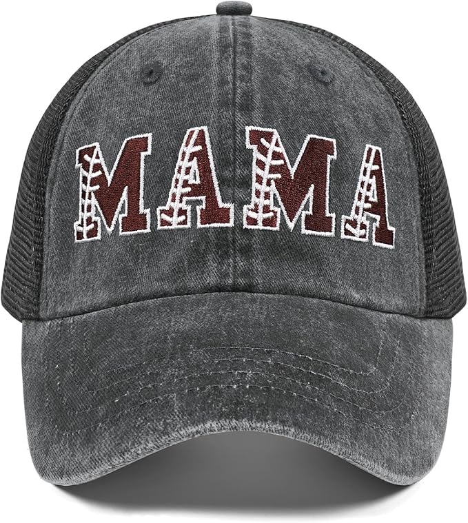 Mama Trucker Hat Mothers Day Birthday Gifts for Mother Mom Mama Embroidered Adjustable Washable Baseball Cap
