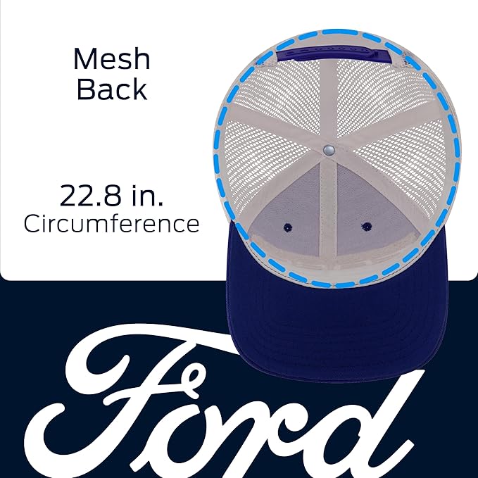 Ford Truck Hat, Logo Mesh Adjustable Baseball Cap with Curved Brim