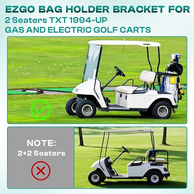 DRIVE UP Golf Cart Bag Holder Bracket for EZGO TXT 1994-Up Gas and Electric Golf Cart Bag Strap Rack Assembly OEM 71851-G01