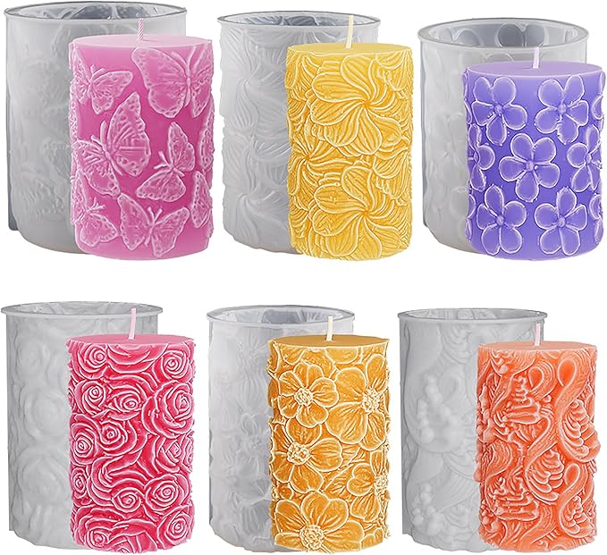 Flower Petal Cylinder Candle Mold - Image 8
