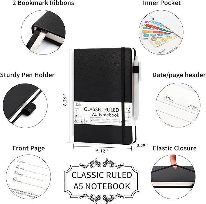 feela 24 Pack Journal Notebook for Work, Business Notebook Bulk Hardcover Lined - Image 2