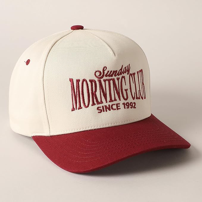 MIRMARU Two-Tone Vintage Canvas Trucker Hats for Men & Women, Adjustable Size Baseball Caps with Trendy Embroidered Design