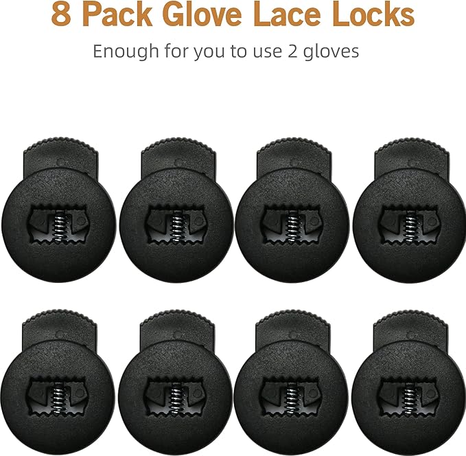AliBall Glove Locks, Lace Locks for Baseball Glove 8 Pack, Never Need Thying Knots Again, Strong Elasticity, Made Plastic and Springs, Fits All Gloves, Baseball Gloves Accessories
