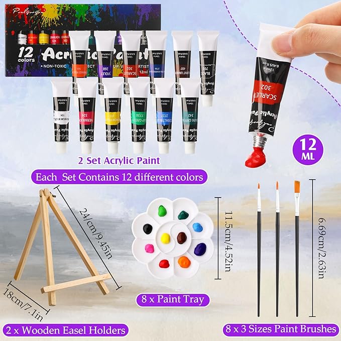 Cholemy 36 Pcs Paint and Sip Kit - Image 4