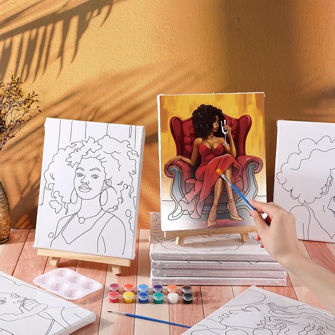 Zhanmai 12 Pack Pre Drawn Canvas - Image 8