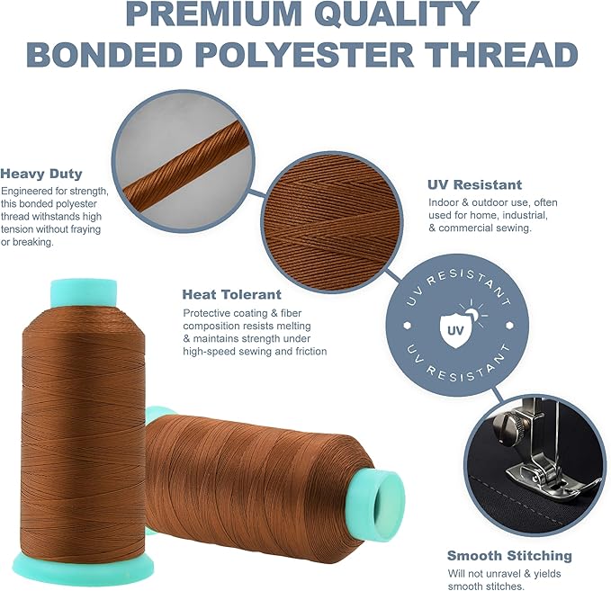 Mandala Crafts Bourbon Brown Heavy Duty Thread - Image 4