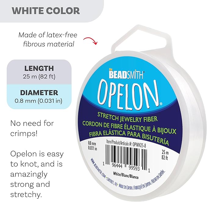 The Beadsmith Opelon Stretch Cord – Elastic Beading Fiber, 0.8 mm Diameter - Image 3