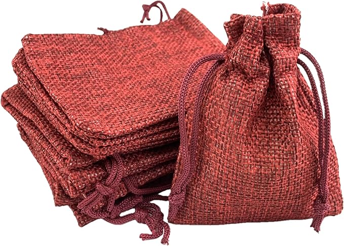 Palmhomee Pack of 25 Burlap Gift Bags by Palmhomee