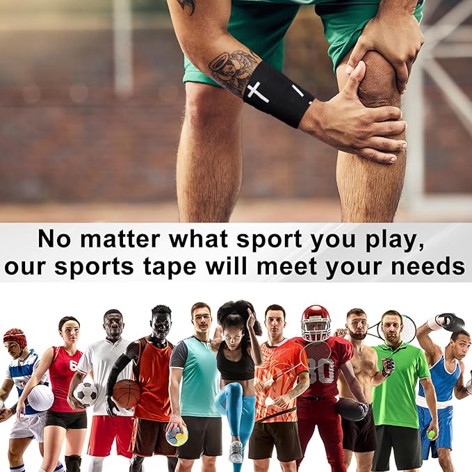 MiniInflat 2 Pcs Christian Cross Athletic Tape Sports Tape 2in x 23ft Religion Jesus Wrist Wrap for Soccer Football Baseball, Gift for Graduation Teacher Nurses Week Pentecost(White Black,Crosses)