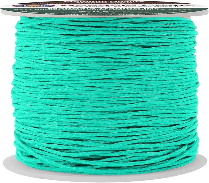 Mandala Crafts 0.5mm 109 Yards Seafoam Green Cotton Waxed Cord by MandalaCrafts