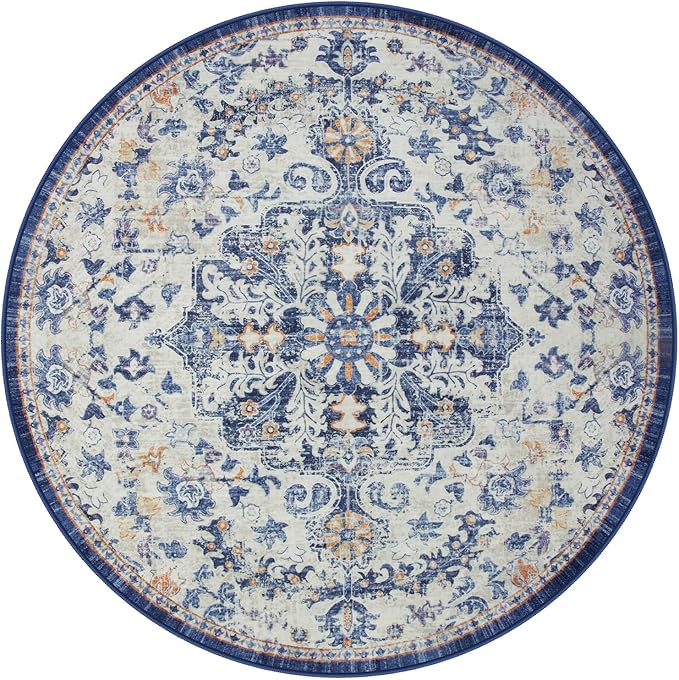 Lahome Bohemian Washable Round Rugs 6ft, Large Circle Rug - Image 9