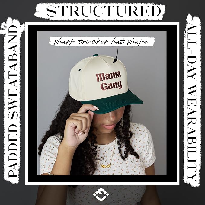Funky Junque Trucker Hat Women Men 2-Tone Baseball Cap – Vintage Western Style Embroidered Snapback, Premium Cotton Blend
