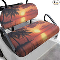 Suobstales Golf Cart Front and Rear Seat Cover Set for EZGO TXT RXV & Club Car DS 2 Passenger, Washable Bench Seat Covers Kit