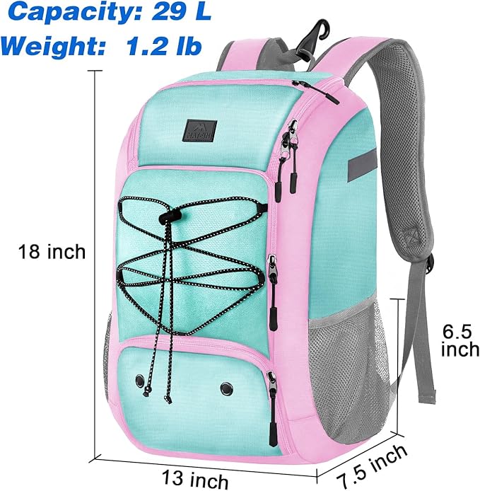 MATEIN Baseball Backpack, Softball Bat Bag with Shoes Compartment for Youth, Boys and Adult, Lightweight Baseball Bag with Fence Hook Hold TBall Bat, Batting Mitten, Helmet, Caps, Teeball Gear