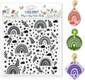 CHGCRAFT Rainbow Polymer Clay Texture Sheets Bohemian Plant Pattern Silicone by chgcraft