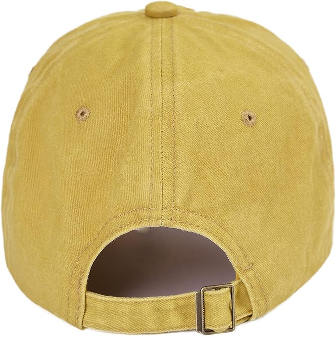LANGZHEN Unisex Baseball Cap 100% Cotton Fits Men Women Washed Denim Adjustable Dad Hat